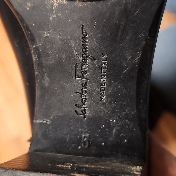 Salvatore Ferragamo Rubber Knee-High Rain Boots Black sz 5 Women's - Picture 10 of 10